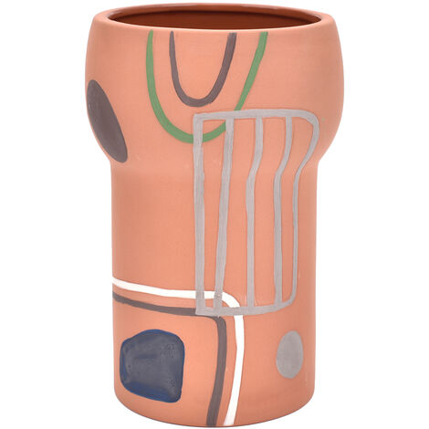 Signes Grimalt Dekorationsvase  Dekorative Vase -Vasen und braune Halter 12x12x18cm 29960
