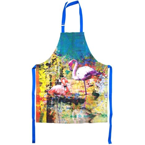 Signes Grimalt Delantal Cocina Delantal Flamingo Textil Multicolor 60x80x1cm 14025
