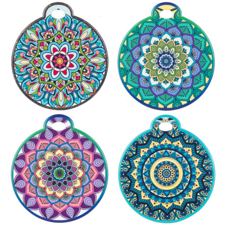 Signes Grimalt Dessous de Plat Mandala 4U Gris Rond - 0x19x17cm