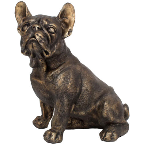 Signes Grimalt Dog Bulldog Animals Figurine de chien gris - 27x24x17cm