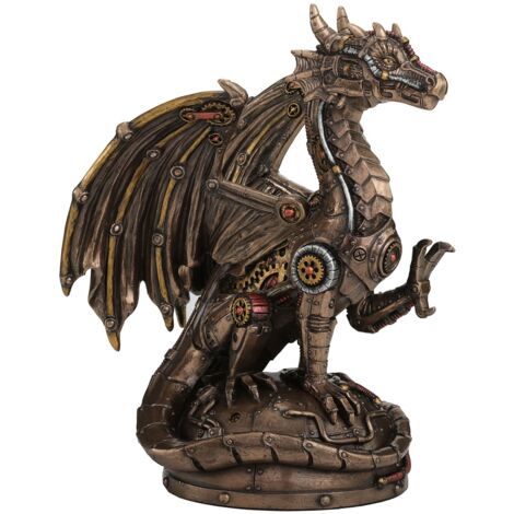 Signes Grimalt Dragon Mech Gear Nico Fantasia Figura Dea Grigia 21x12x17 cm