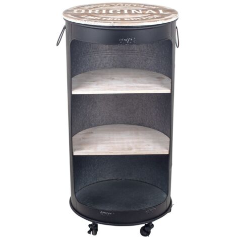 Signes Grimalt Estantería Muebles  Estantería Mueble Auxiliar Negro 50x50x100cm 24404
