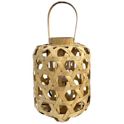 Signes Grimalt Farol Para Cirio Decoracion  Farol Cestas Beige 25x25x35cm 23229