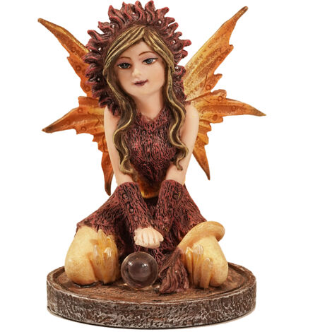 Signes Grimalt Fata Seduta Fantasy Resina Marrone 10x8x7cm