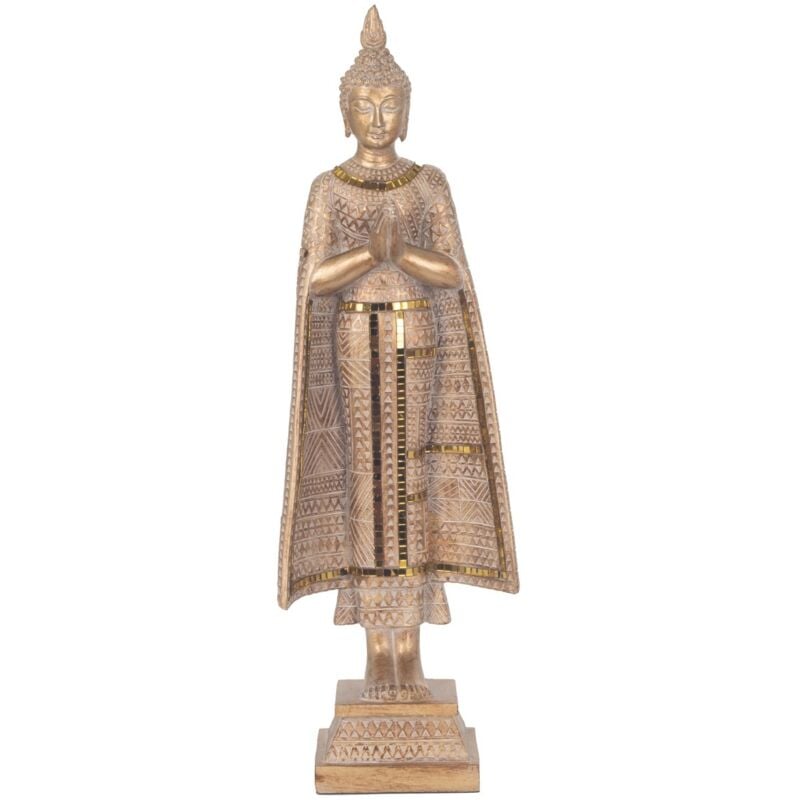 Figura di Buddha dorato - Decorazione orientale per la casa e l'ufficio