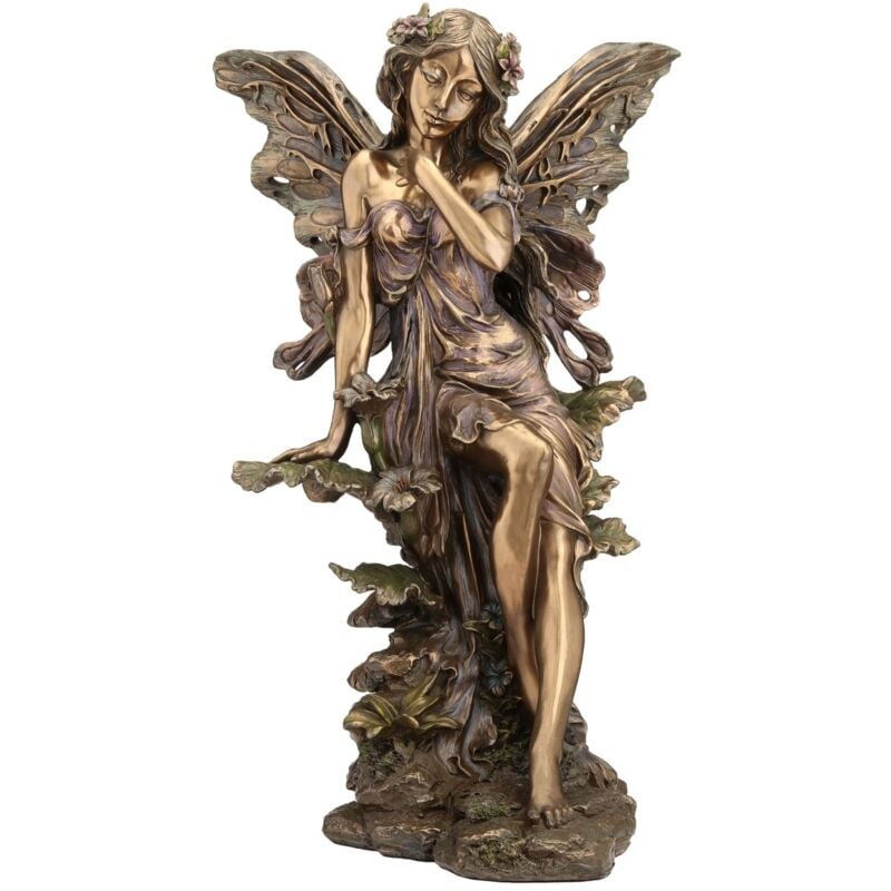 Signes Grimalt - Figurine de fée en résine dorée – Décoration classique pour la maison et le bureau.