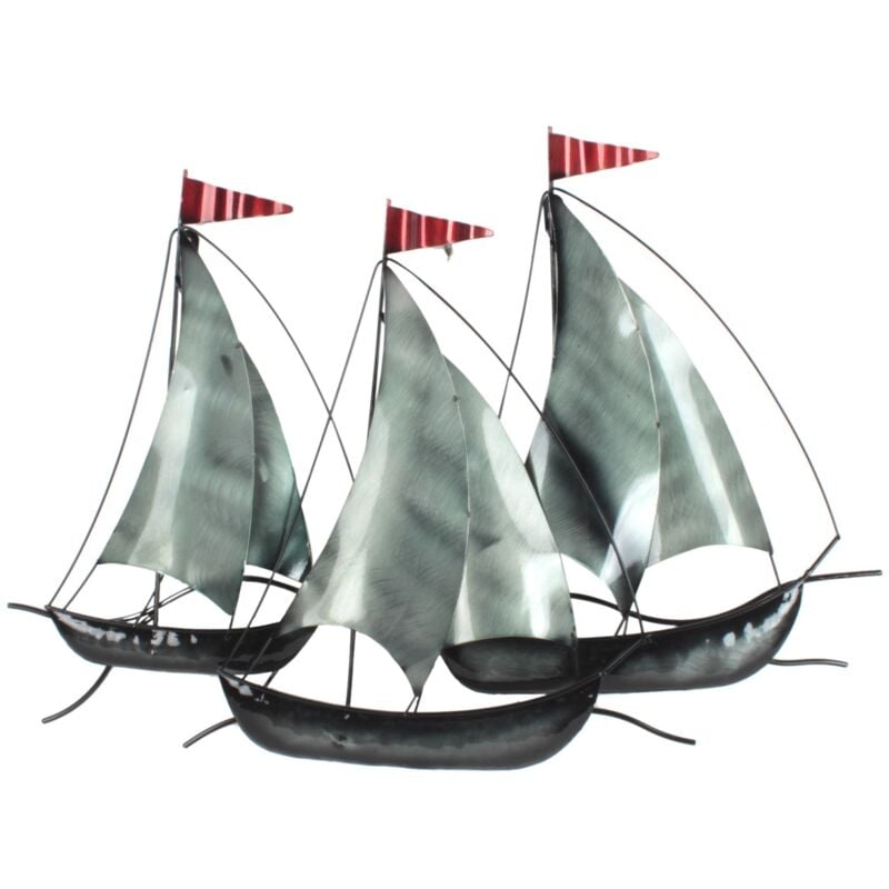 Ornement mural de bateaux nautiques décoratifs vintage pour salon, chambre à coucher, bureau et salle de bain