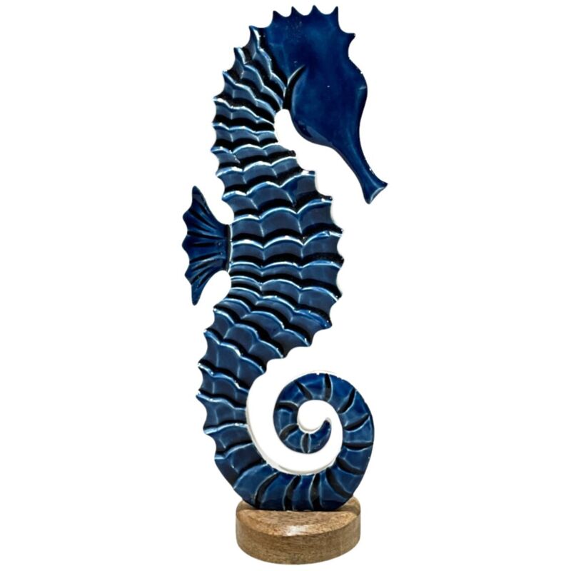 Figurine décorative hippocampe bleu, style marin, décoration nautique pour la maison, le bureau, cadeau original. Figurine décorative hippocampe bleu, style marin, décoration nautique pour la maison, le bureau, cadeau original.