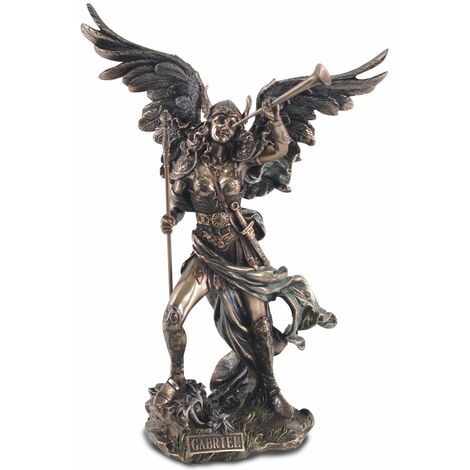 Signes Grimalt Figura Bronce Figuras  Arcángel Gabriel Bronce Dorado 10x24x31cm 45926