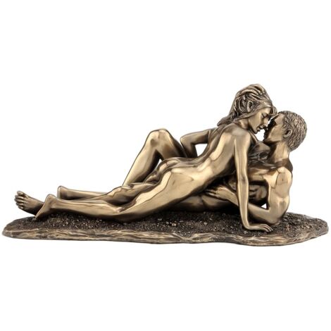 Signes Grimalt Figura Bronce Figuras Los Amantes Resina Bronce Bronce Dorado 10x27x12cm 22275