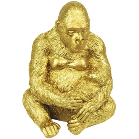 Signes Grimalt Figura Bronce Figuras  Orangután Animales Dorado 10x12x15cm 20138