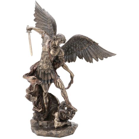 Signes Grimalt Figura Bronce Figuras  San Miguel Sobre Demonio Bronce Dorado 25x40x52cm 22282