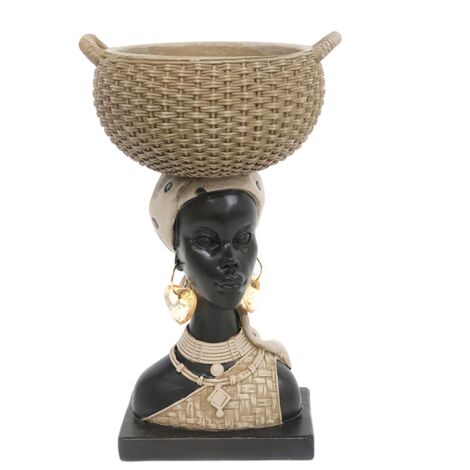 Signes Grimalt Figura De Africana Figuras  Figura Africana Africanas Y Elefantes Marrón 12x14x23cm 30063