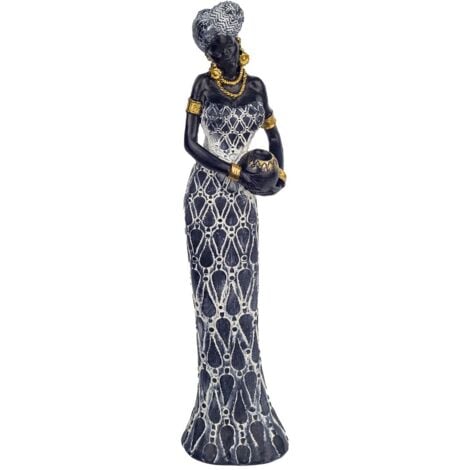 Signes Grimalt Figura De Africana Figuras  Figura Mujer Africana Africanas Y Elefantes Marrón 7x8x33cm 27982