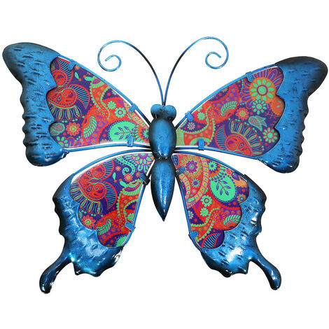 Signes Grimalt Figura De Animal Adorno Pared  Adorno Pared Mariposa Jardin Azul 23x1x32cm 28121