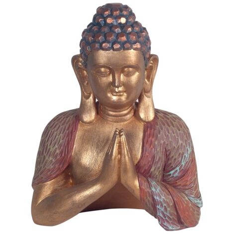 Signes Grimalt Figura De Buda Figuras  Buda Rezando Budas Dorado 10x19x25cm 11190