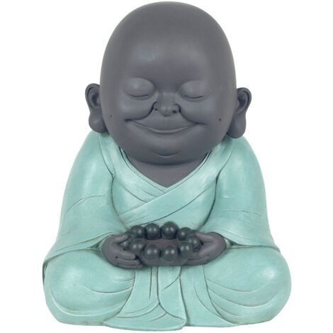 Signes Grimalt Figura De Buda Figuras  Buda Sonriente Con T Light Budas Azul 15x19x22cm 11052