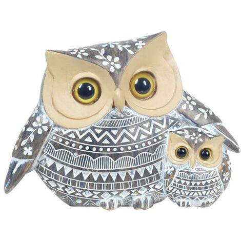Signes Grimalt Figura De Búho Figuras  Buho Buhos Gris 6x15x11cm 20212