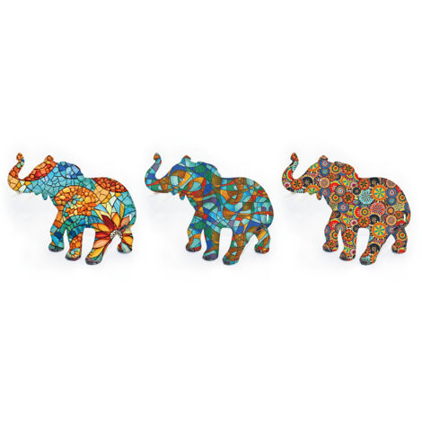 Signes Grimalt Figura De Elefante Figuras Elefante 3U Animales Marrón 7x12x11cm 33525