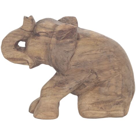 Signes Grimalt Figura De Elefante Figuras  Figura Elefante Sentado Africanas Y Elefantes Marrón 8x26x21cm 29459