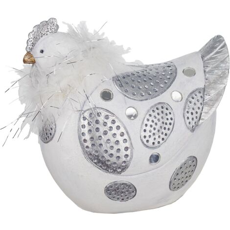 Signes Grimalt Figura De Gallina Figuras  Figura Gallina Animales Blanco 17x10x18cm 27473