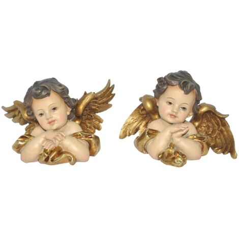 Signes Grimalt Figura De Navidad Decoracion  Angel 2U Navidad Dorado 11x16x11cm 34920