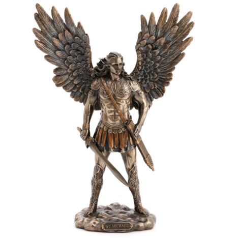 Signes Grimalt Figura De Persona Figuras Figura San Miguel Espada Bronce Dorado 28x9x19cm 27370