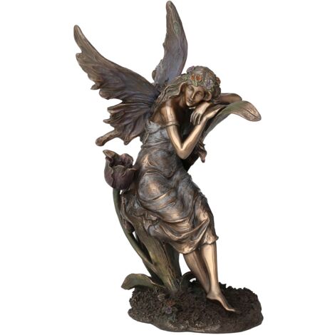 Signes Grimalt Figura fata bronzo  Figura mitologica dorata - 23x14x13cm