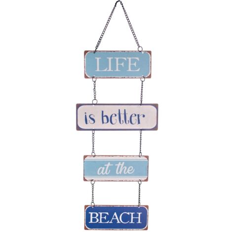Signes Grimalt Figura Marinera Adorno Pared Adorno Pared Beach Placas De Madera Azul 1x15x41cm 26483