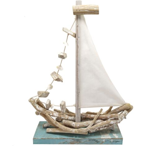 Signes Grimalt Figura Marinera Figuras Barco Velero Marinero Blanco 12x42x50cm 25977