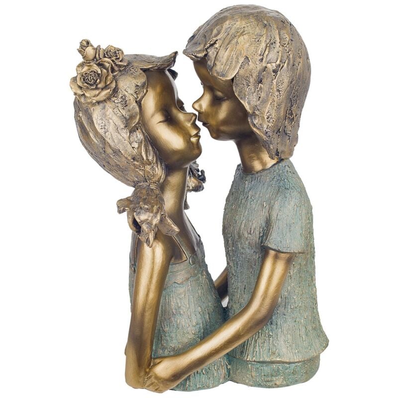 Signes Grimalt - Figure de figure de personne Couple de figure Young Kisses Gold Bronze 32x14x20cm 27494
