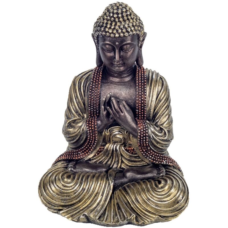 Figure de figurines de Bouddha Figure de Bouddha Priant Buddas Black 18x9x13cm 28022 - Signes Grimalt