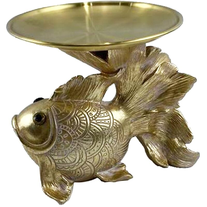 Signes Grimalt - Figure de figure marine Adorno poisson avec animaux dorés 17x20x18cm 30091