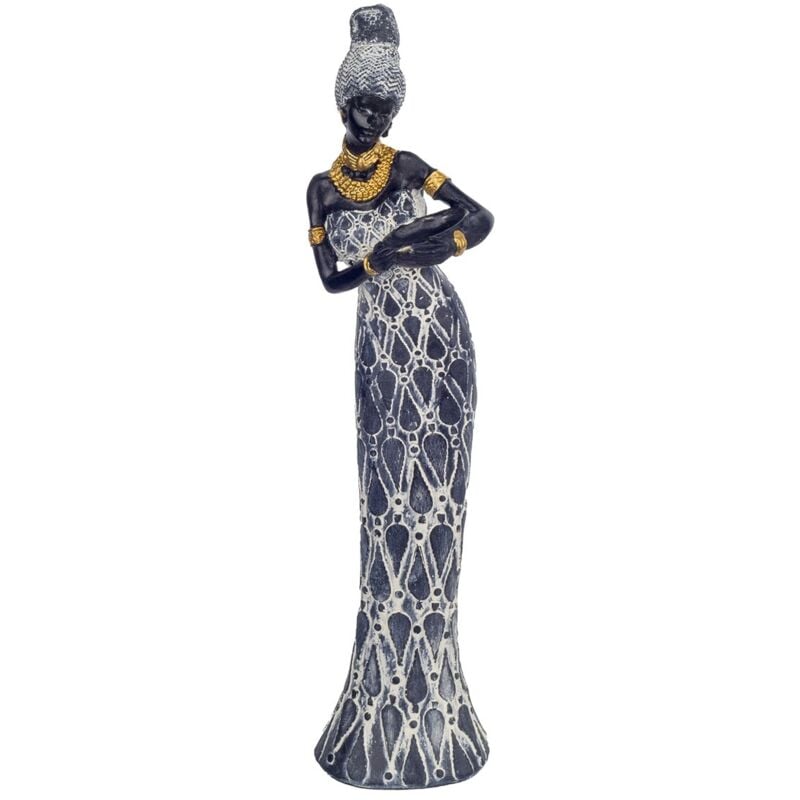 Signes Grimalt - Figure de figure africaine Figure africaine africaine et éléphants noirs 34x7x9cm 27980
