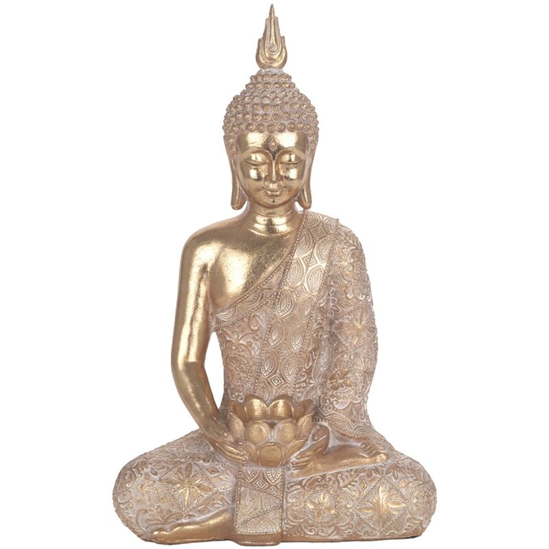 Figure de figurines de Bouddha Bouddha Figure méditant les bouddhas dorés 15x24x38cm 28799 - Signes Grimalt