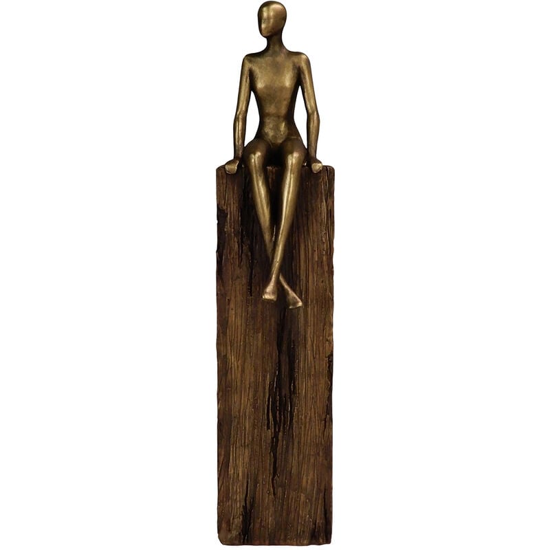 Signes Grimalt Figure de figure de personne Figure Personne piédestal bronze Goldo 7x10x32cm 30037