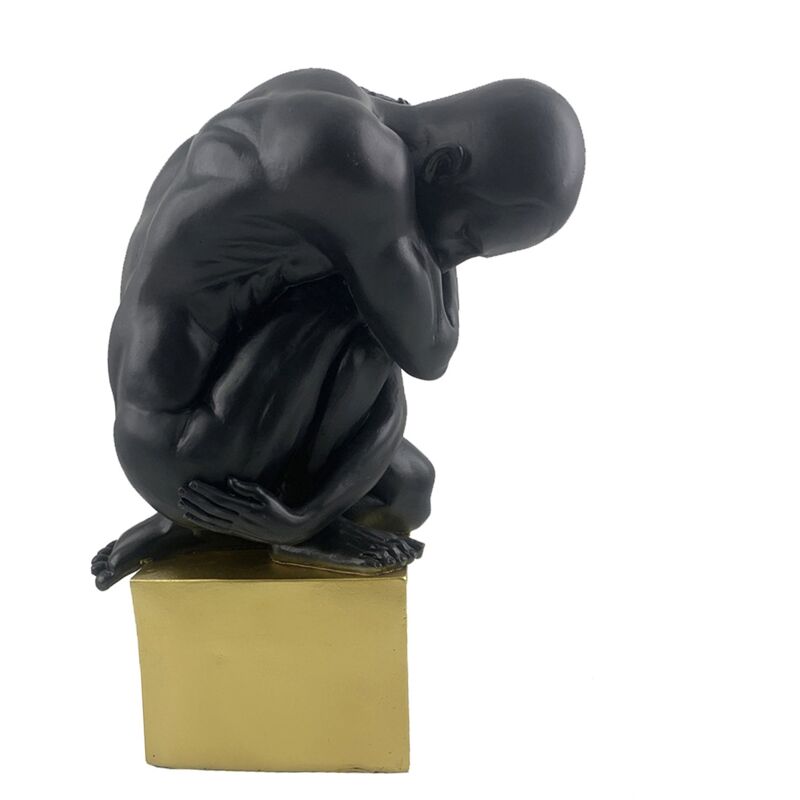 Signes Grimalt - Figure de figure de personne Figure Athlète Bronze Black 13x17x30cm 30074