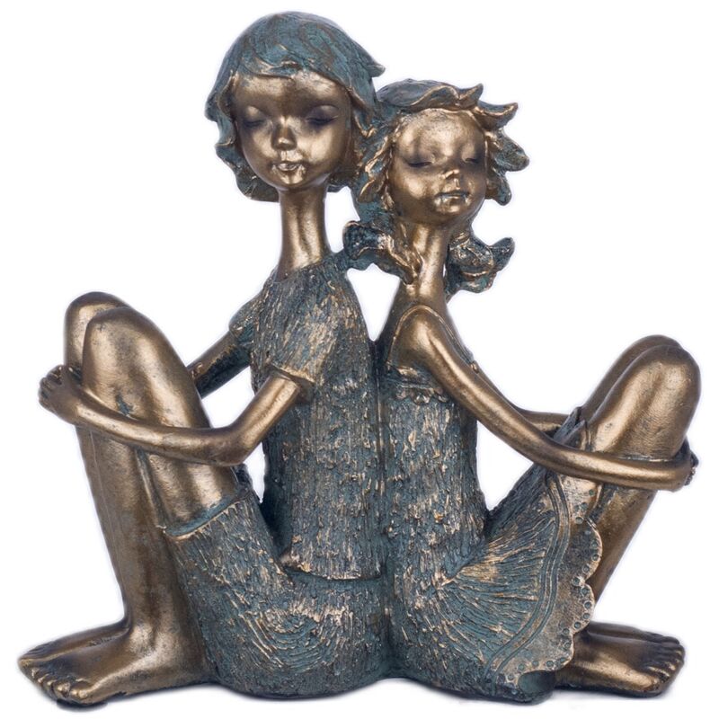 Figure de figure de personne Figure contenue en bronze Golder 8x21x21cm 25454 - Signes Grimalt