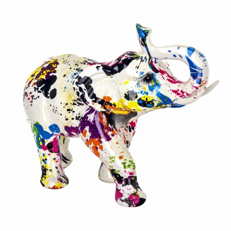 Signes Grimalt - Figure de figure d'éléphant Figure d'éléphant Animaux multicolores 17x10x21cm 24510