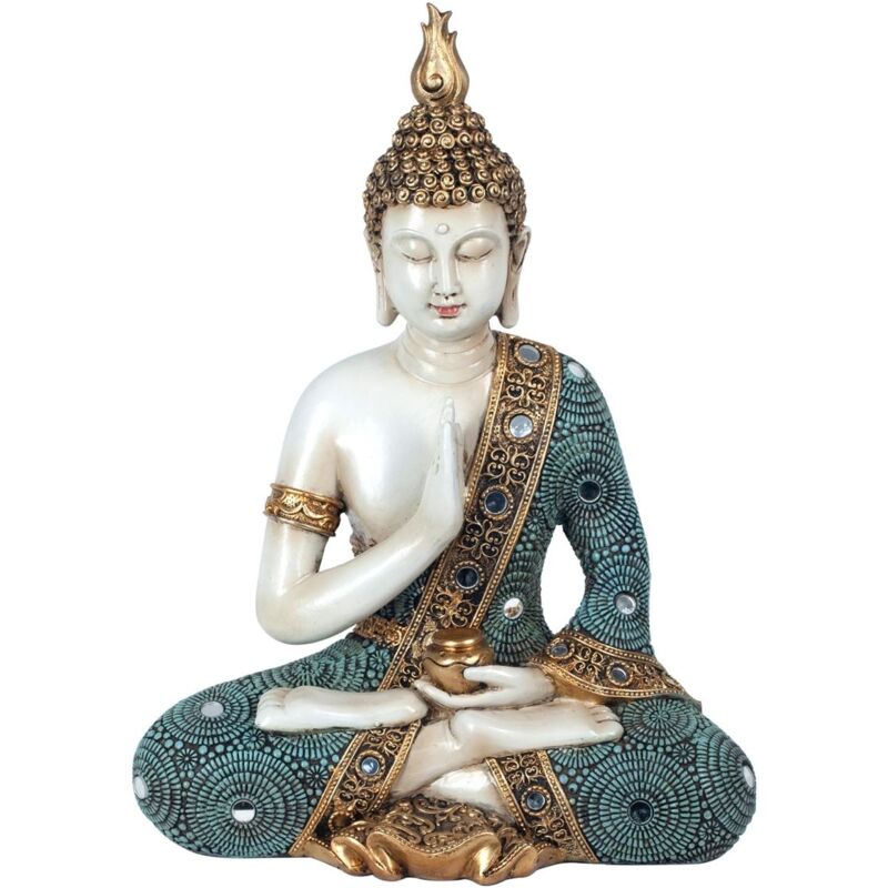 Figure de figurines de Bouddha Assis Bouddha bleu 9x22x24cm 22400 - Signes Grimalt