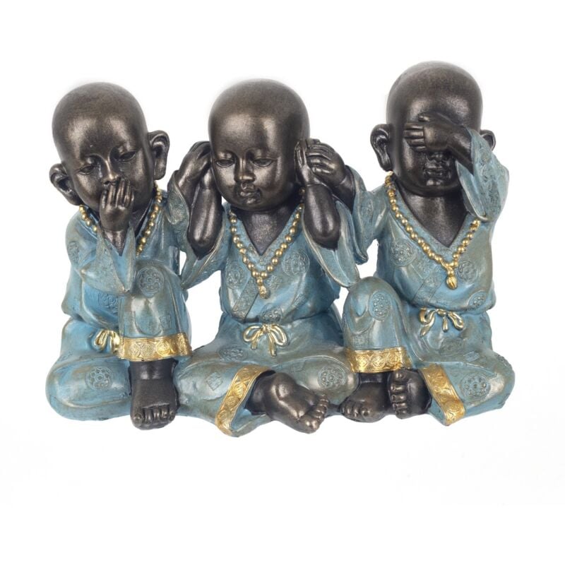 Signes Grimalt - Figure de figurines de Bouddha Figure 3 Bouddhas verts 12x25x16cm 23969 - green