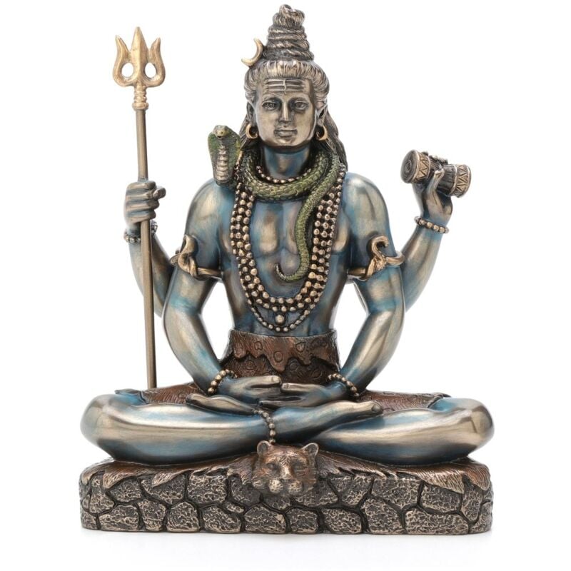 Signes Grimalt - Figure de figurines de Bouddha Shiva Figure envoyée en bronze brut 7x13x15cm 24295