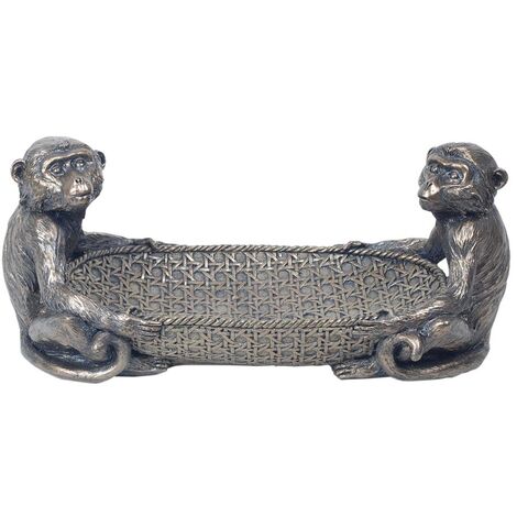 Signes Grimalt Figure di figura animale  Silver Animal Monkeys 15x33x15cm 17929