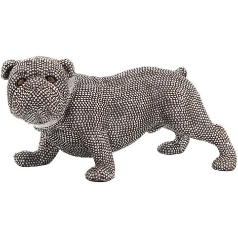 Signes Grimalt Figure di figura del cane  Bulldog Dog Silver Animals 20x39x20cm 27409