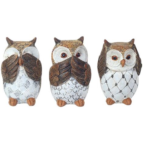 Signes Grimalt Figure di figura del gufo  Gufi 3 diversi set 3u multicolore bugs 6x6x9cm 19172