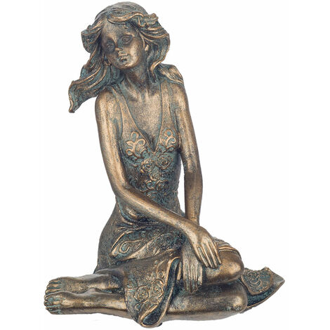 Signes Grimalt Figure di figura della persona  Figura donna seduta in bronzo dorato 15x9x12cm 27503