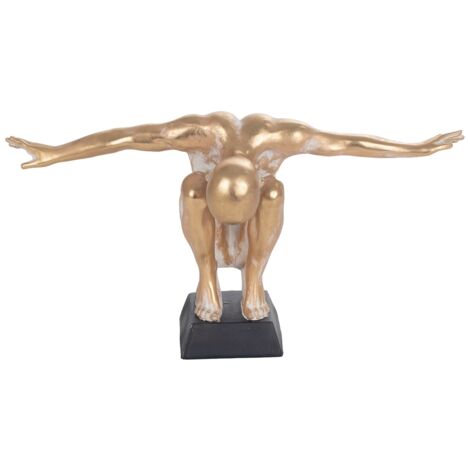 Signes Grimalt Figure di figura della persona  Figura Nude Man Gold Bronze 21x48x26cm 28802