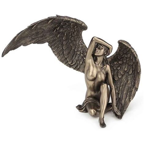 Signes Grimalt Figure di figura in bronzo Angel Woman Nude Golden Bronze 12x25x18cm 18130