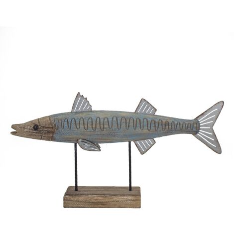 Signes Grimalt Figure di figura marine  Il pesce con sega grigia adorna 5x33x18cm 25518