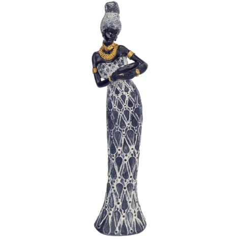 Signes Grimalt Figure di figure africane Figura africana africana ed elefanti neri 34x7x9cm 27980